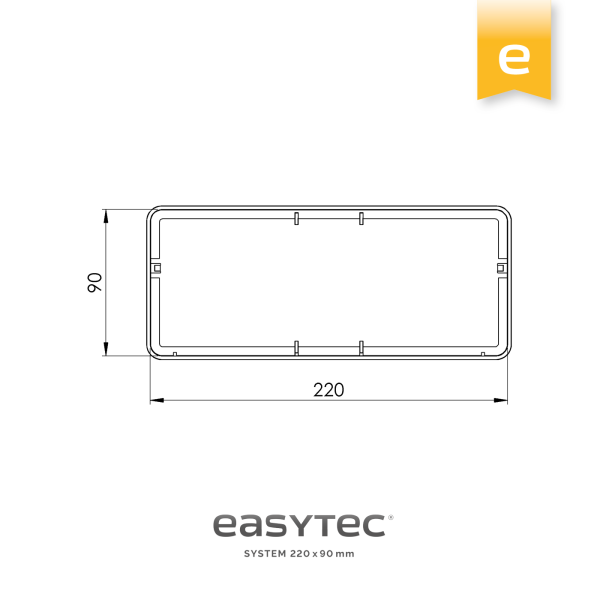 easytec Verbinder für Flachkanal 220 x90 mm